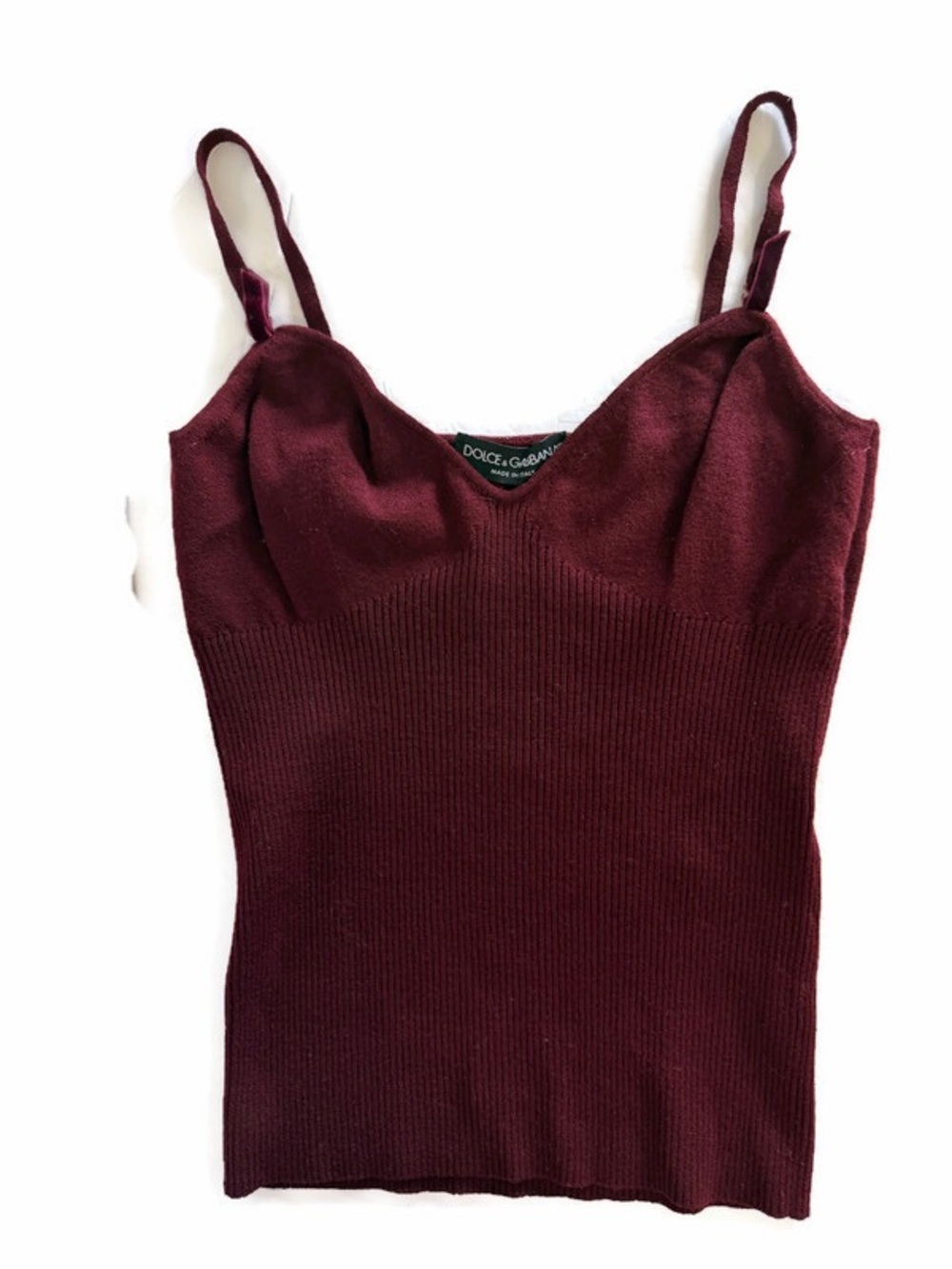 Dolce & Gabbana Deep Burgundy Knit Camisole